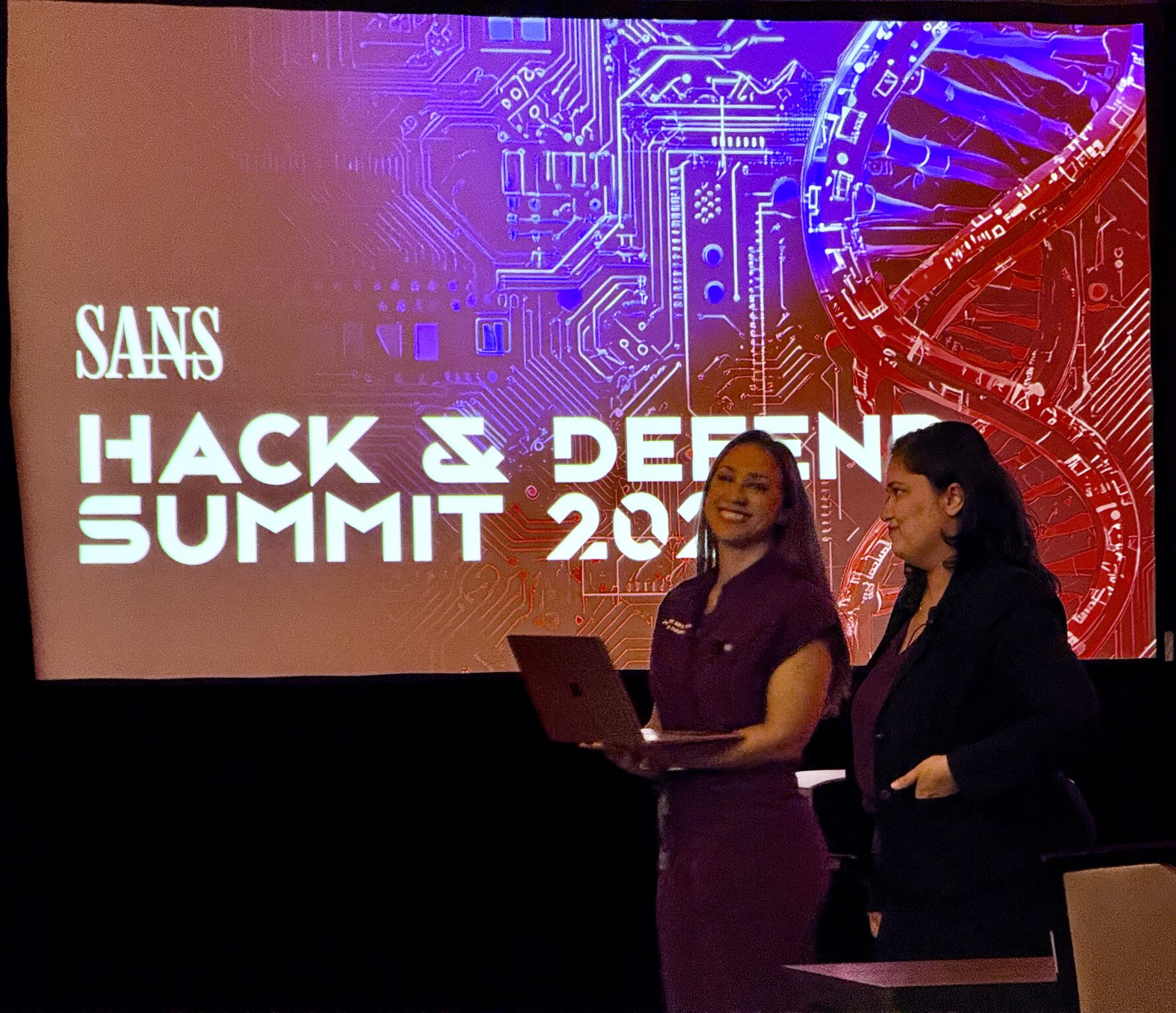 Dr. JenSU speaking at SANS Hack and Defend